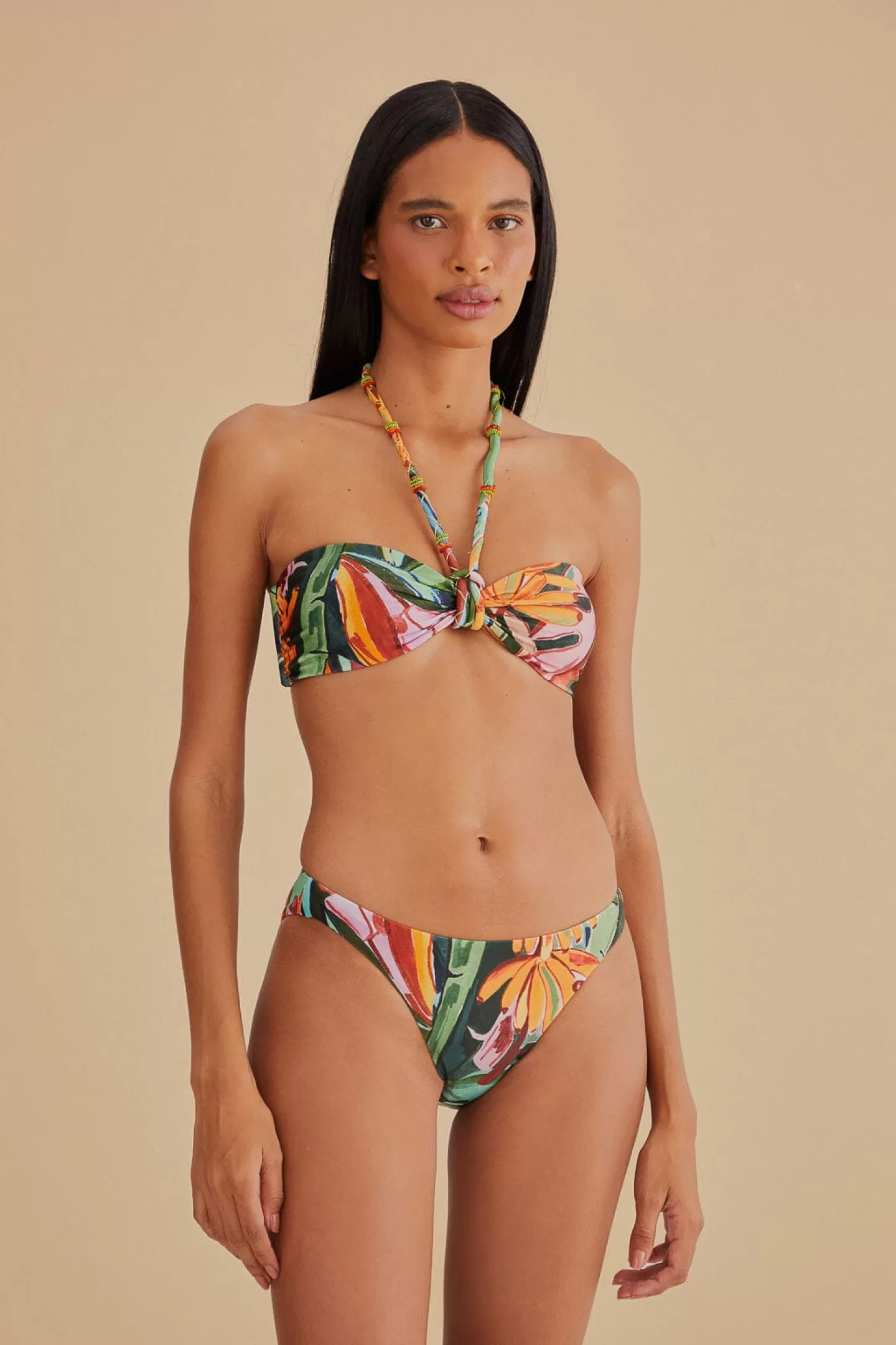 FARM Rio  BANANA FOLIAGE BIKINI TOP