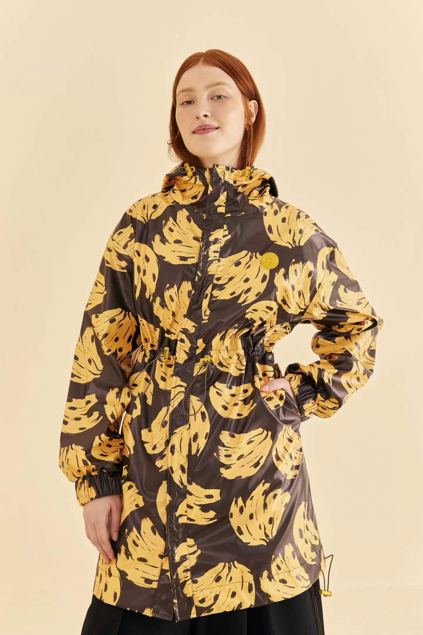 FARM Rio  BLACK BOSSA BANANA RAINCOAT