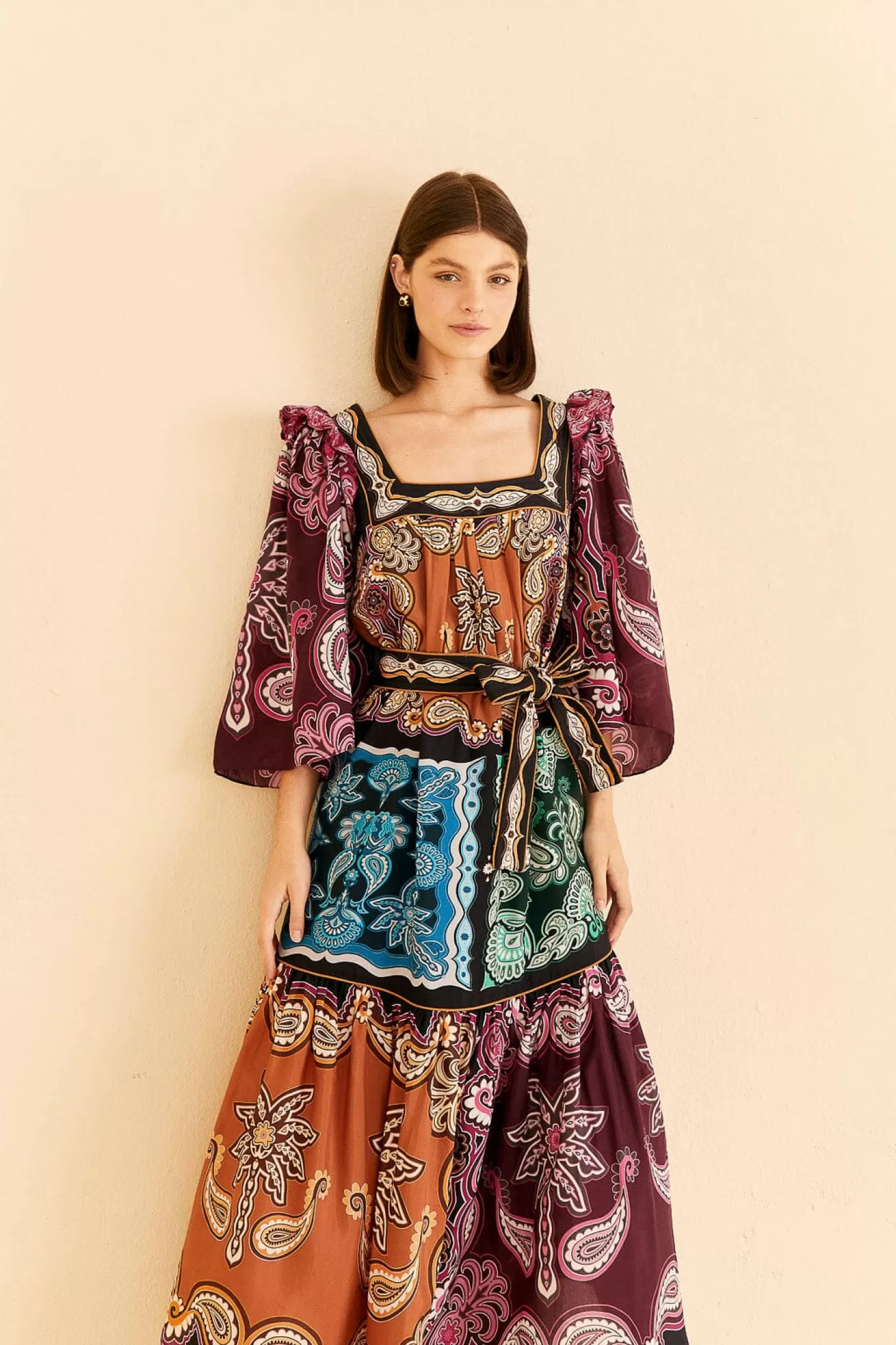 FARM Rio  MULTICOLOR SWEET MERMAIDS MIDI DRESS