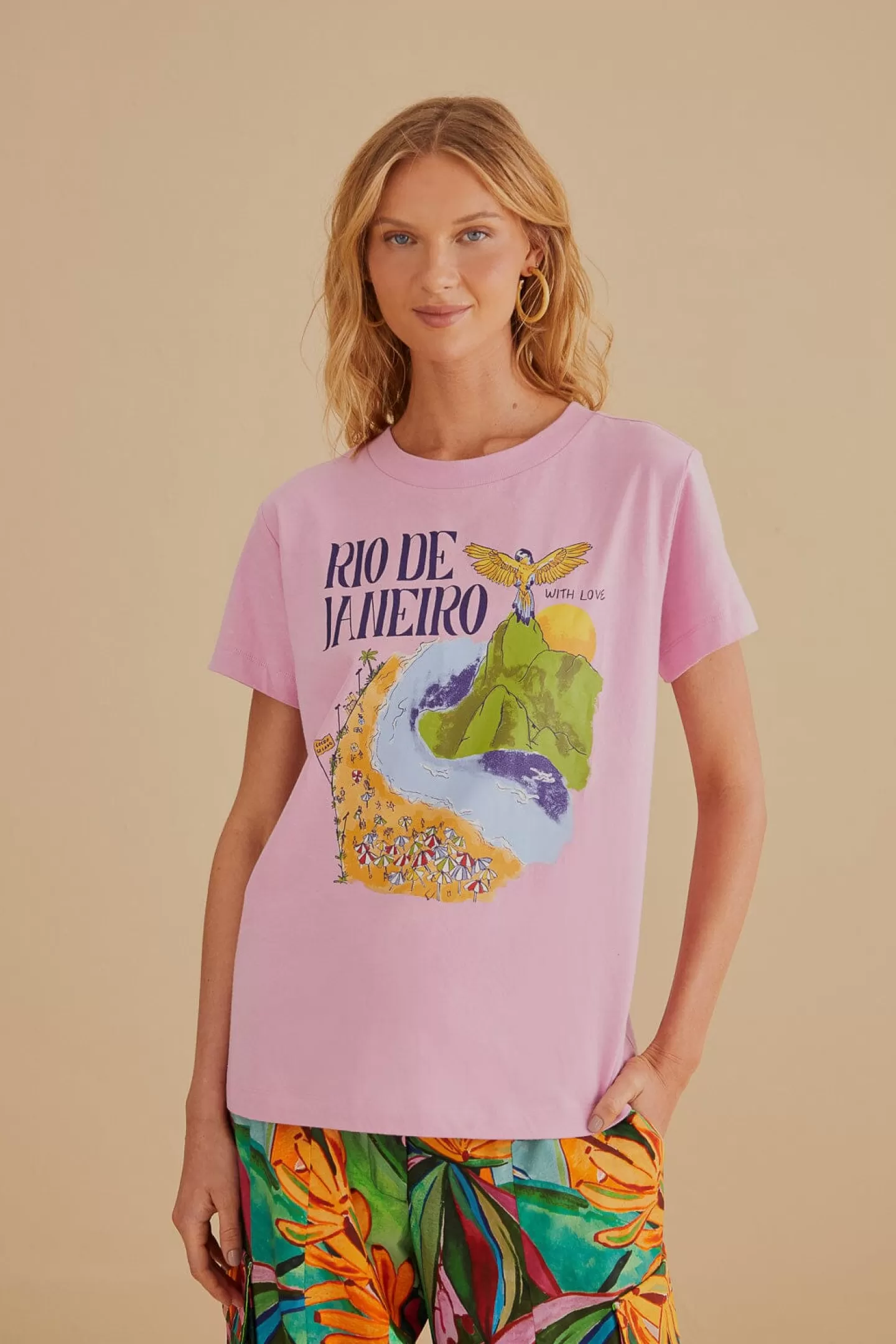 FARM Rio  RIO DE JANEIRO ORGANIC COTTON FIT T-SHIRT