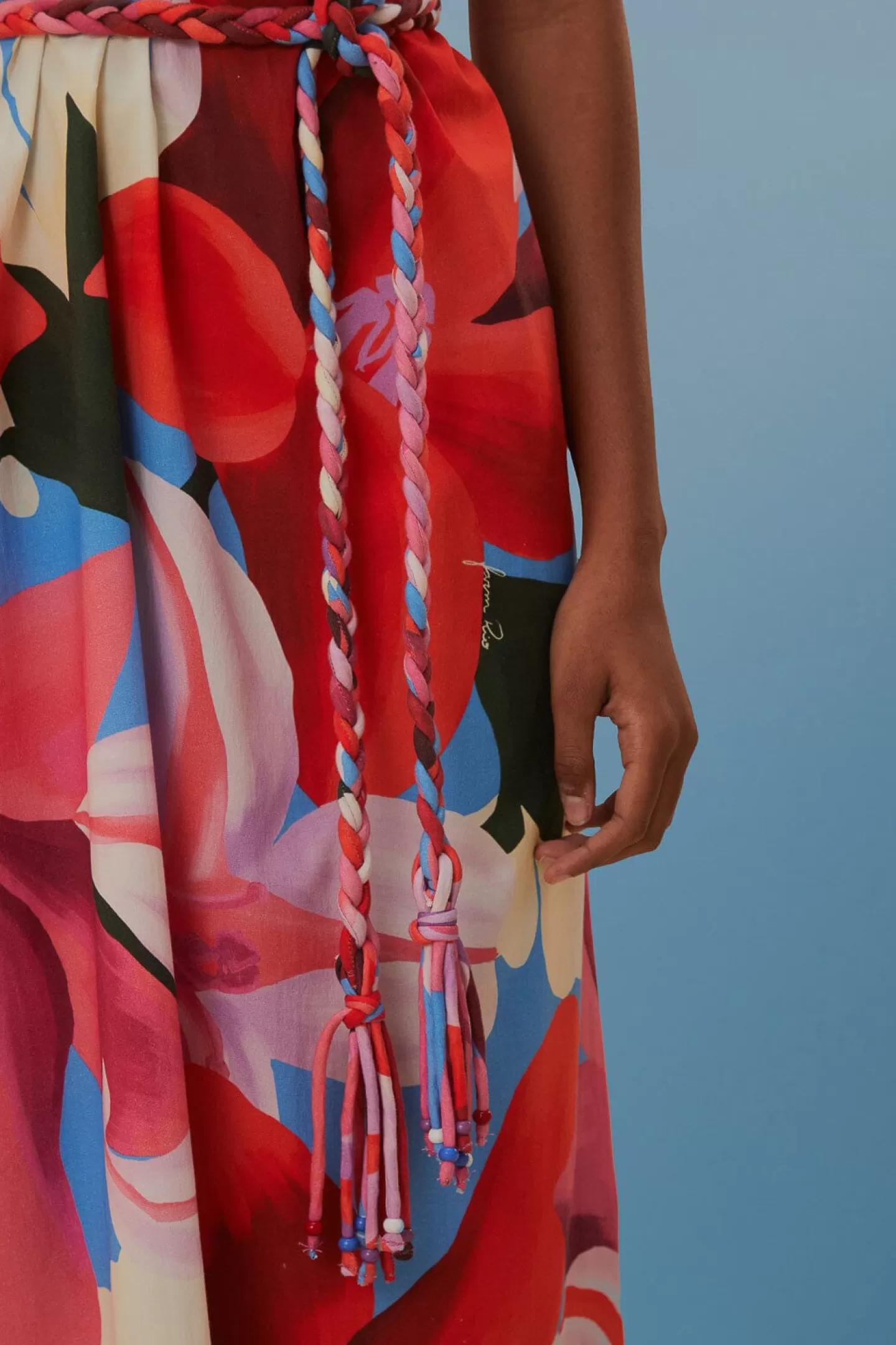 FARM Rio  WATERCOLOR FLORAL SLEEVELESS COVER UP