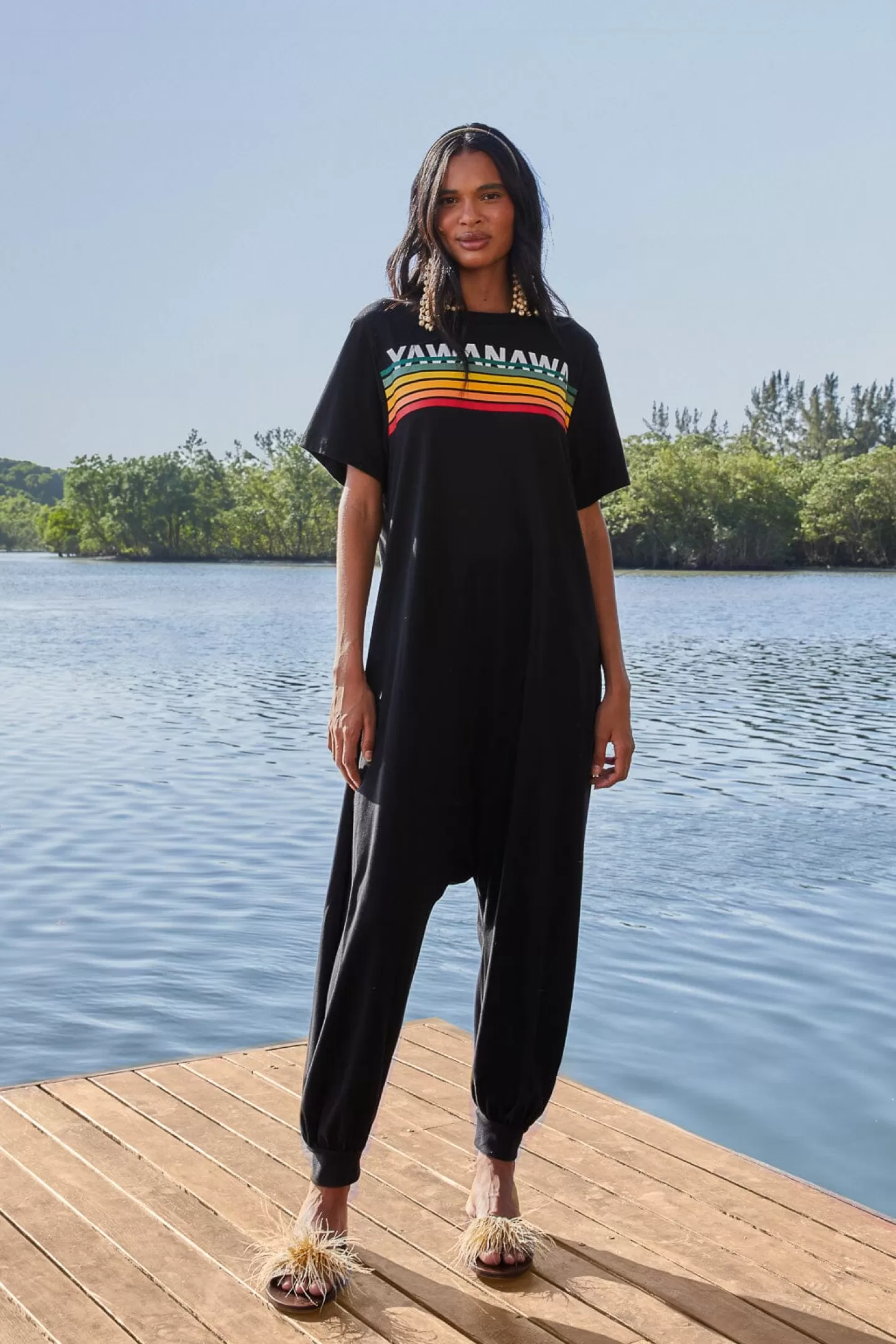 FARM Rio  YAWANAWA CARIOCA LONGSLEEVE JUMPSUIT